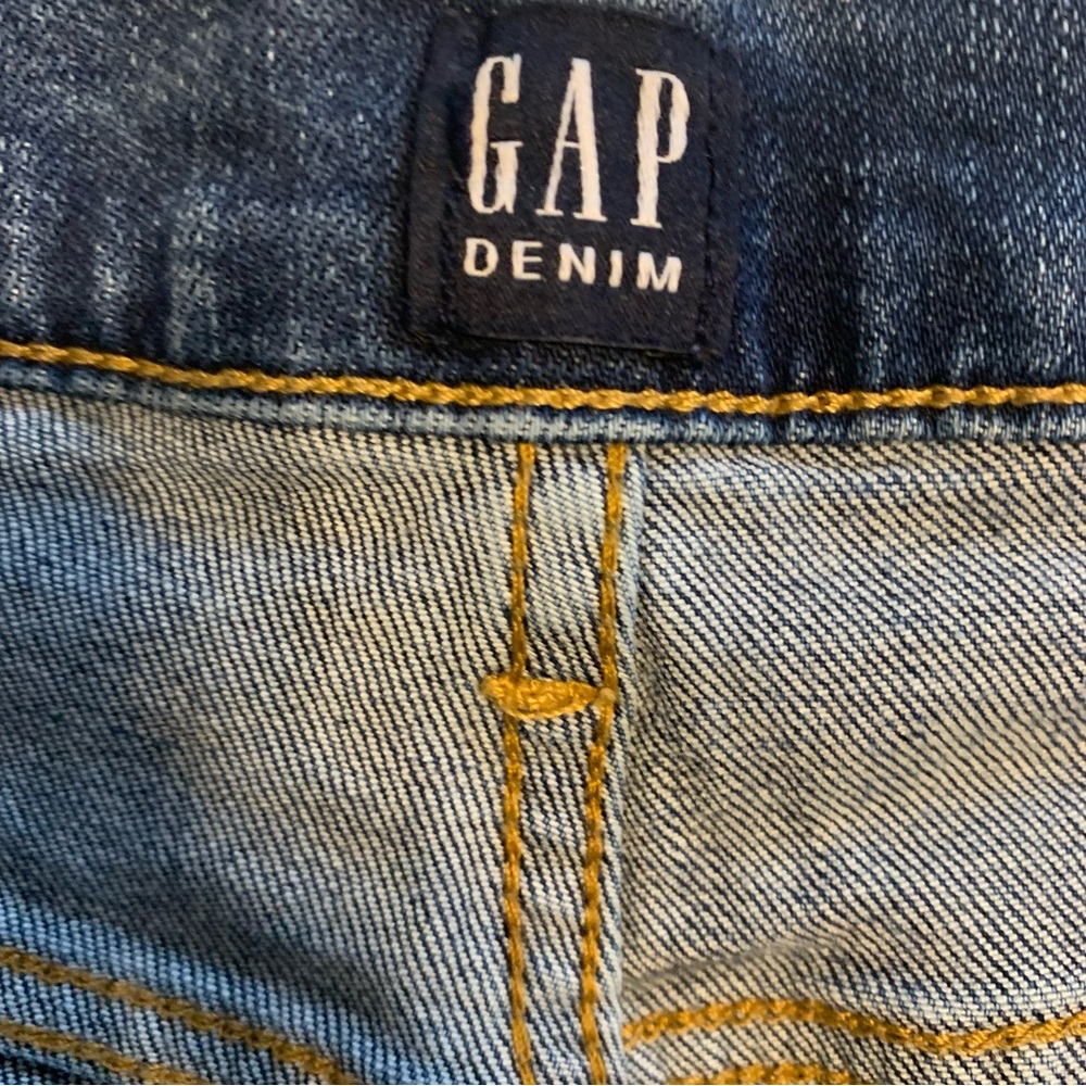 Gap Denim Women's Cheeky Straight Medium Indigo Size 16 Raw Hem - Picture 4 of 7